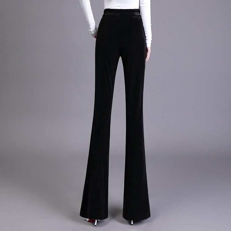 

Женские осенне-зимние утепленные эластичные брюки с высокой талией, бархатные леггинсы, расклешенные брюки, утепленные флисовые брюки, эластичные повседневные женские брюки XXL