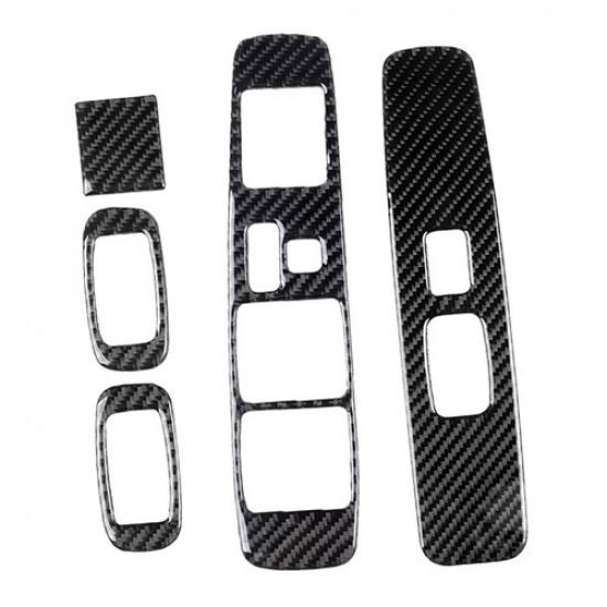 4Pcs Carbon Fiber Window Lift Switch Panel Cover Trim For Tacoma 2001-04
