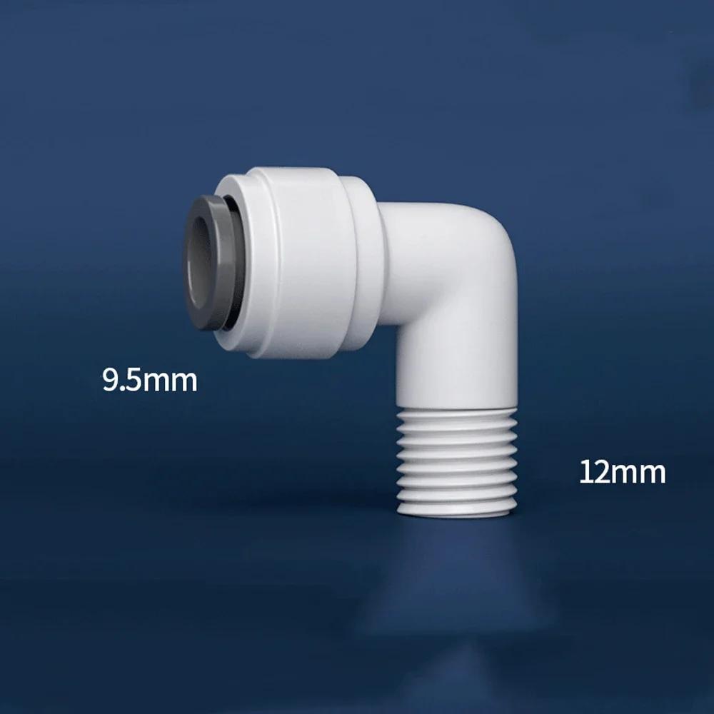 Fit 1/4" 3/8" OD Tube 90 Degree Elbow POM Quick Fitting Connector For Aquarium RO Water Filter Reverse Osmosis System
