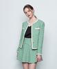 Make A Toast Avocado Tweed Jacket Green