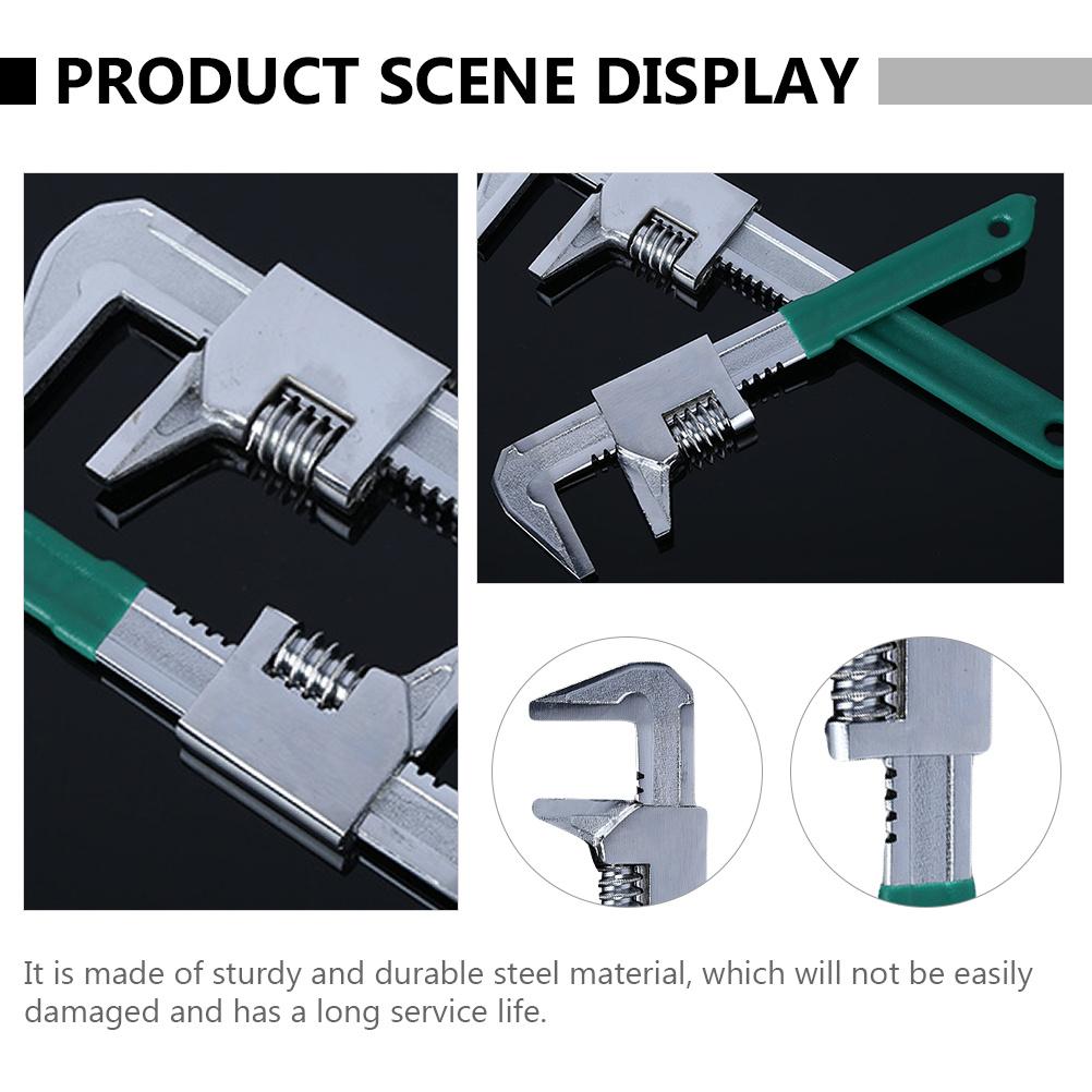 

1Pcs F Shape Right Angle Wrench Build for Plumbing and Automotive Use Non Slip Opening Spanner Tool 24X6cm