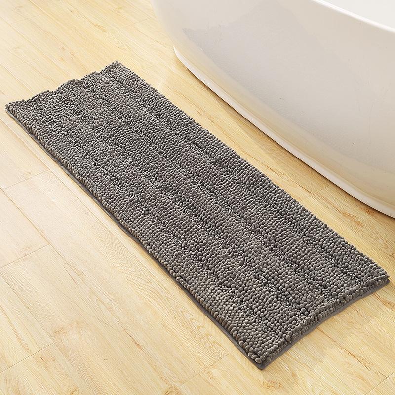 Short Velvet Chenille Floor Surface Mat Long Doormat Washroom Moisture-wicking Slip-resistant Mat Bathroom Bedroom Carpet