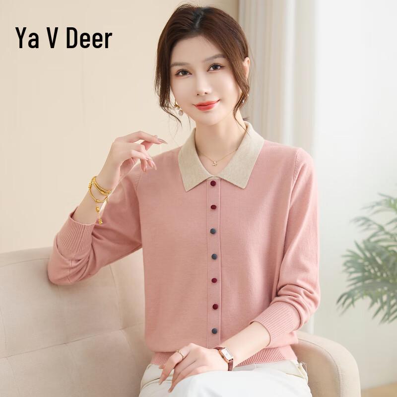 

Женский вязаный свитер Yalu большого размера с лацканами 5XL