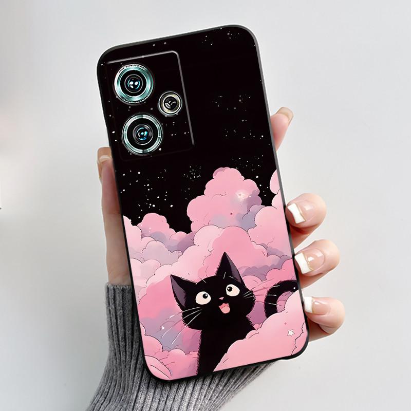 For ZTE Nubia Z50 Case NX711J Luxury Cute Heart Rabbit Black Soft Silicone Shockproof Back Cover For NubiaZ50 Z 50 5G Phone Case
