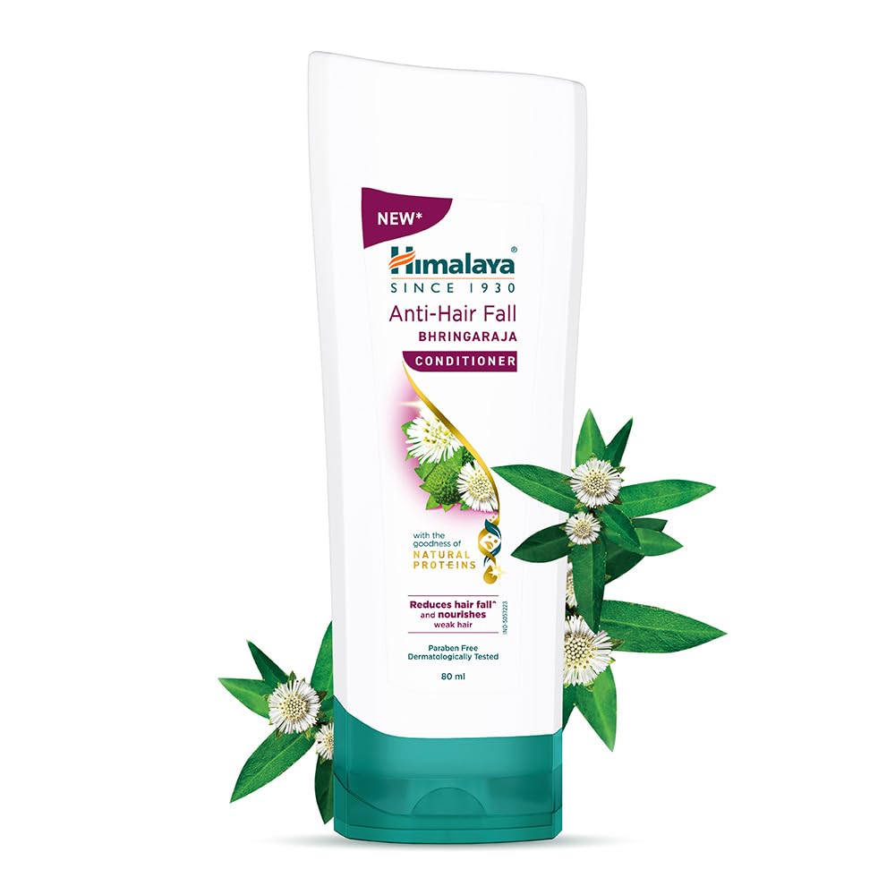 Himalaya Anti Hair Fall Bhringaraja Conditioner 80Ml For Stronger Hair Roots Smooth Nourished Strands Reduced Breakage And Healthy Shine