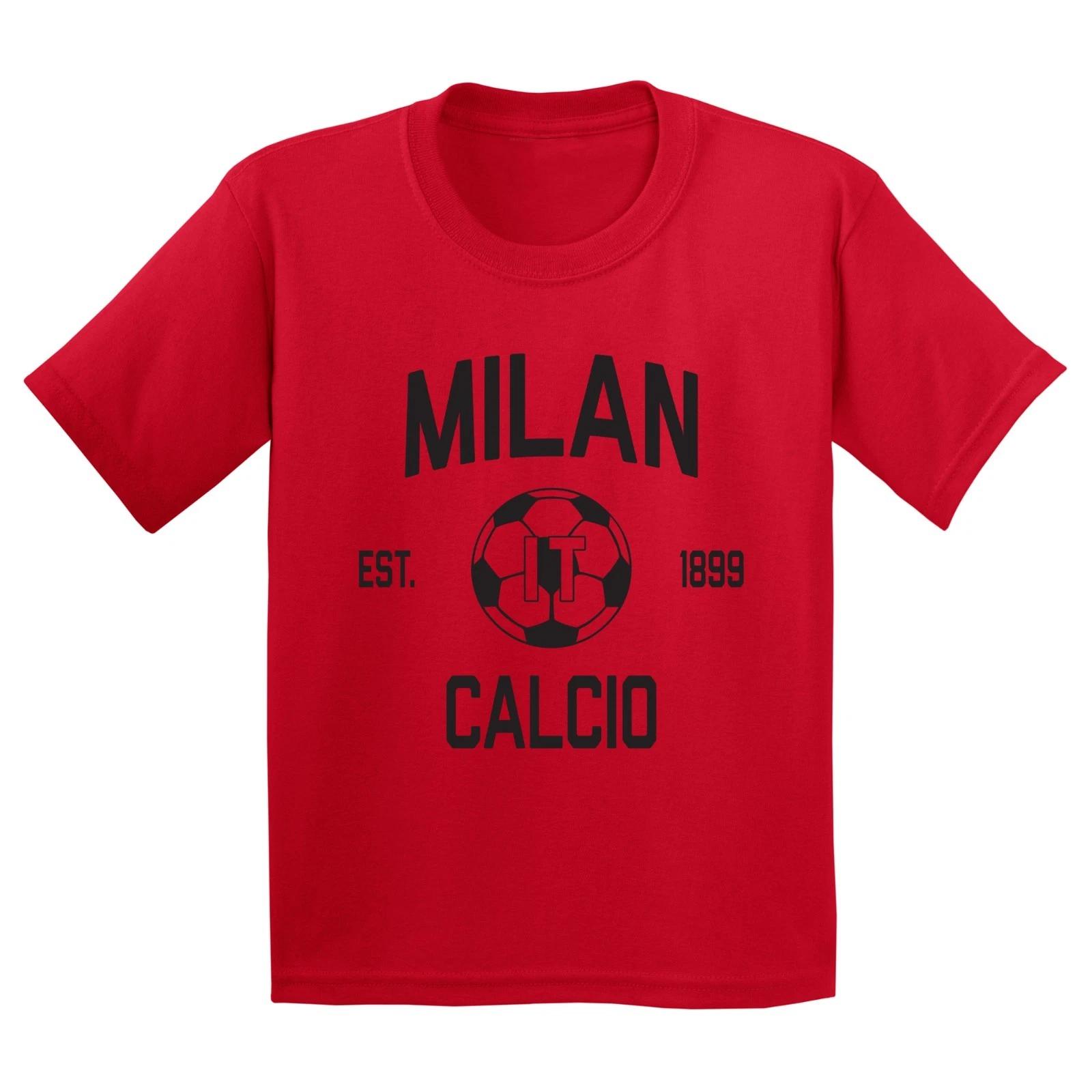 Milan Football Arch Logo Home Youth T-Shirt - Red 4XL