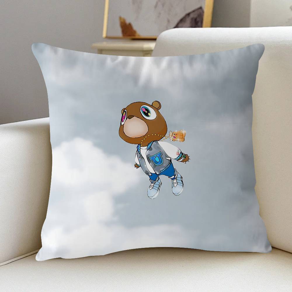 K-Kanye West Bear Personalized Pillow Dust Cover Bedroom Kids Party Decoration Pillowcase Birthday Children Gift