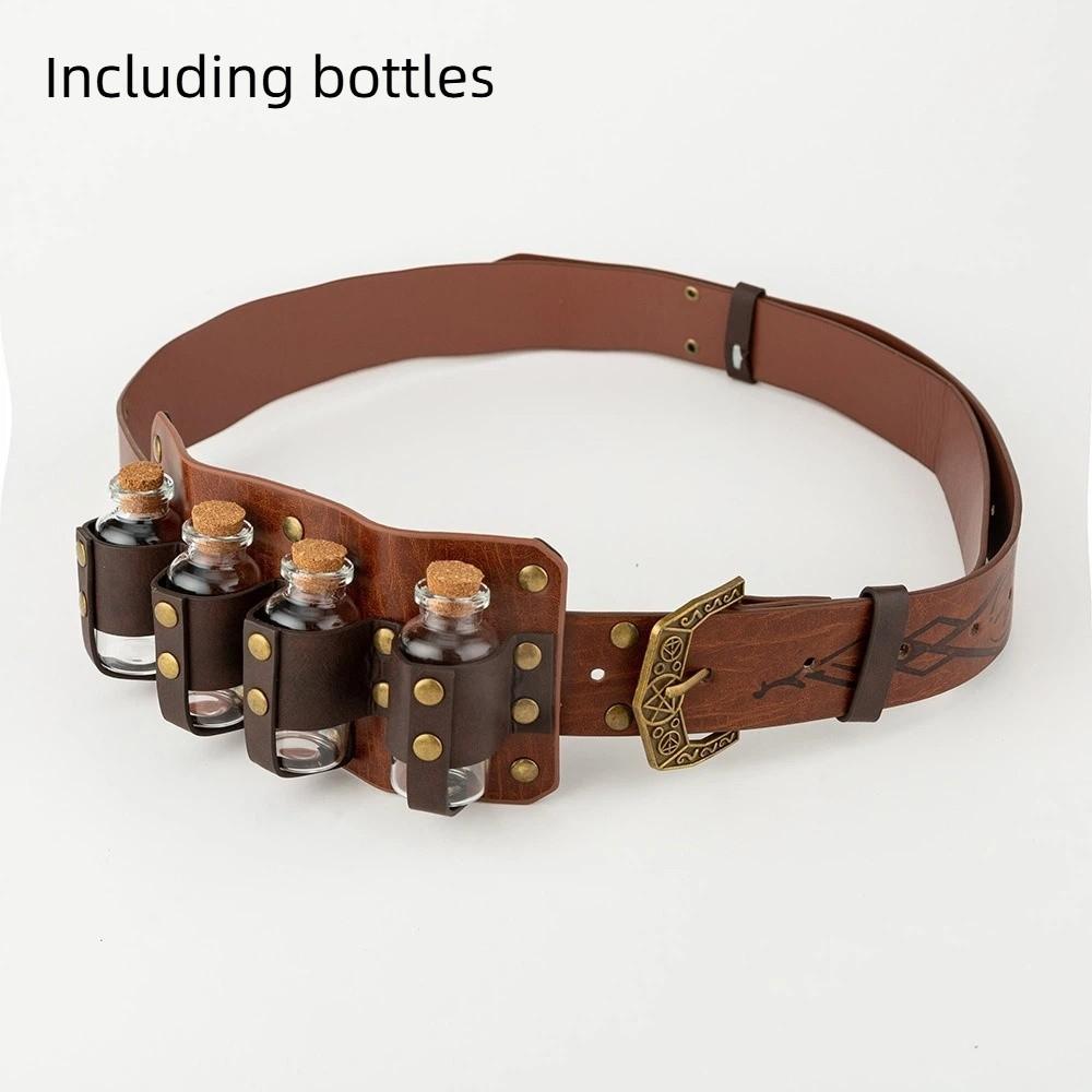 PU Celtic Belt Embossed Leather Medieval Waistband Novelty Viking Renaissance Belt Party