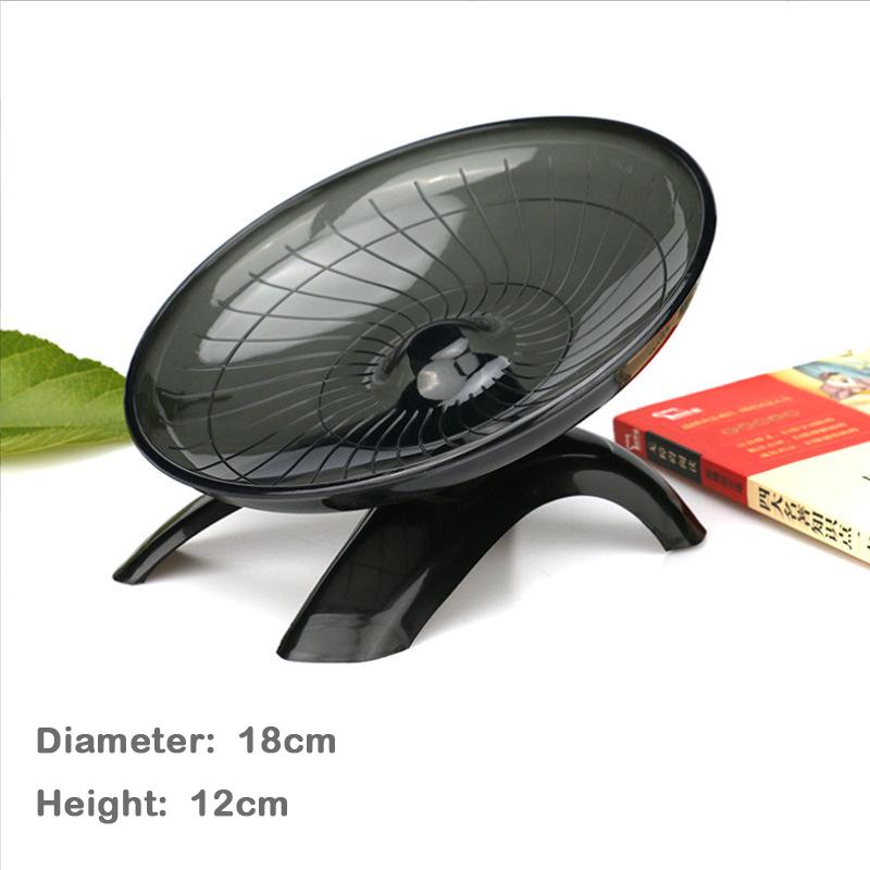 Silent Hamster Flying Saucer Wheel Quiet Exercise Runner for Syrian Hamsters Hedgehogs Squirrels - Stable Stand Non-Slip Toy