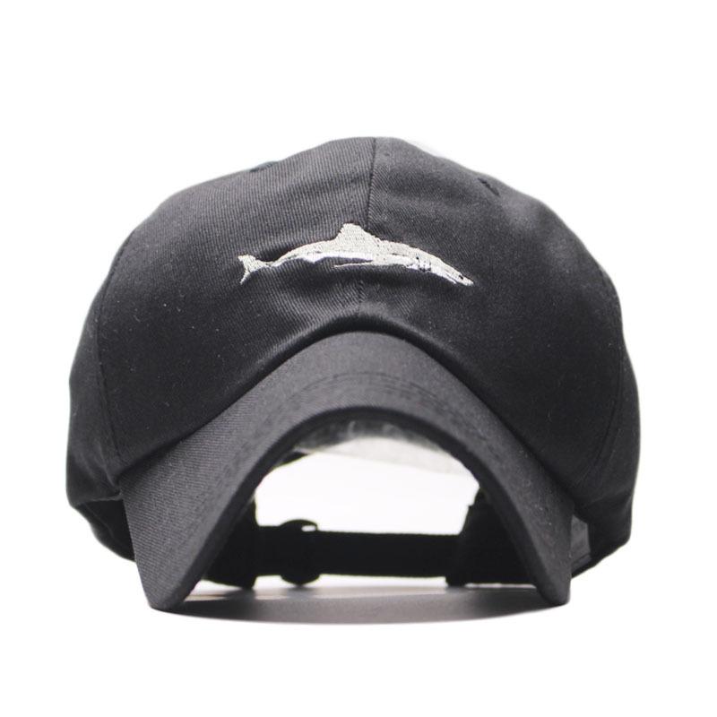 Exclusive for shark embroidery baseball hat bent edge cotton washed baseball cap European and American men's women's cap