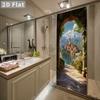 77/90cm Self-Adhesive Door Stickers Removable Wall Sticker Scenery Wallpaper Stone Stair Murals for Doors Modern Home Decor
