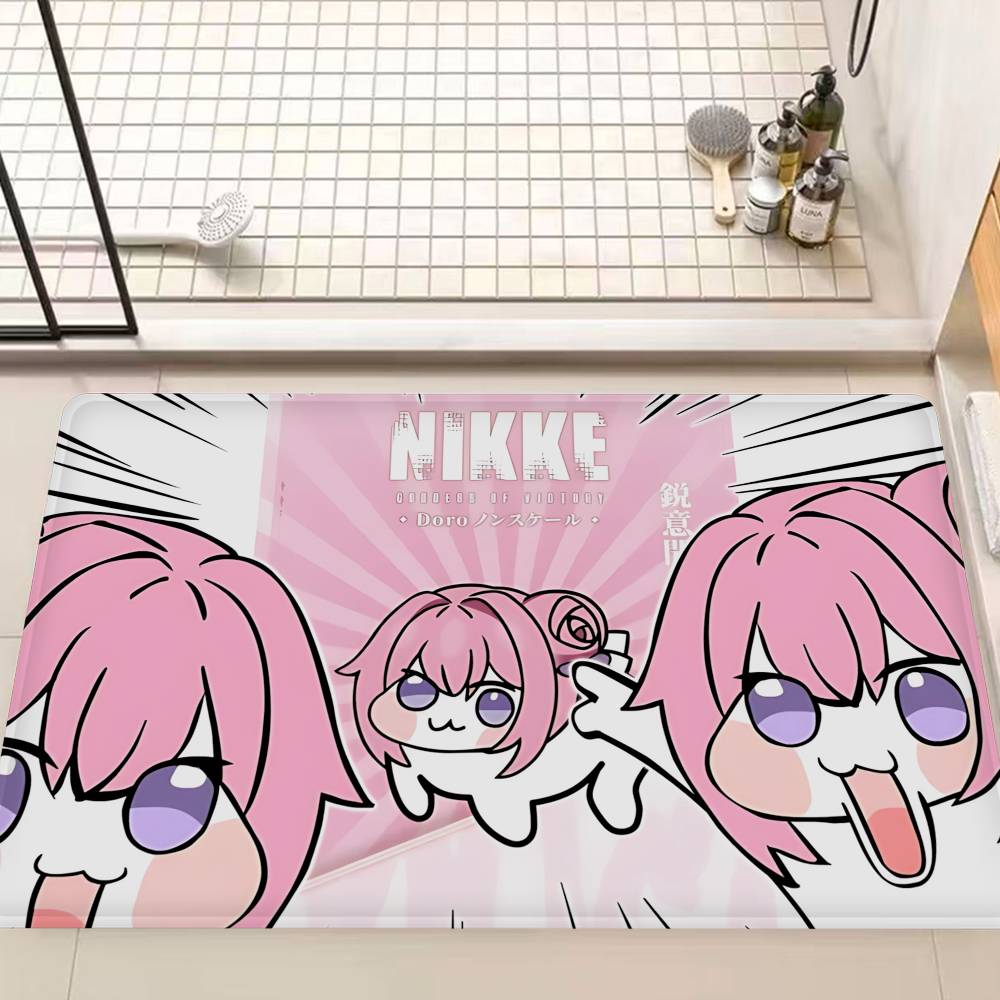 Doro NIKKE The Goddess of Victory Game Floor Mat Rectangle Anti-slip Home Soft Badmat Front Door Indoor Outdoor Mat Welcome