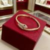 Serpent Bracelet with Full Diamonds Natural Stone Inlay Presenting Real details.Sweet Series, Multi Flower Bracelet Natural Stone