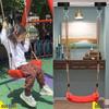 Kids' Indoor/Outdoor Hanging Swing Chair - Baby Rope Swing with Single Bar