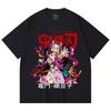 230 g/m² 100% Baumwolle Demon Slayer V72 Nezuko Aufdruck Unisex Schweres Baumwoll-T-Shirt