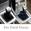 5 6 Speed for Ford Focus 2 MK2 2005 2006 2007 2008 2009 2010 2011 Car Gear Shift Knob Boot Cover Gaiter Collars Accessory