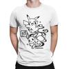 Pokemon Pikachu And Eeevee Wagara Pattern TShirt Summer  Harajuku T Shirts Male Cotton O Neck Plus Size 5XL Tees Short Sleeve