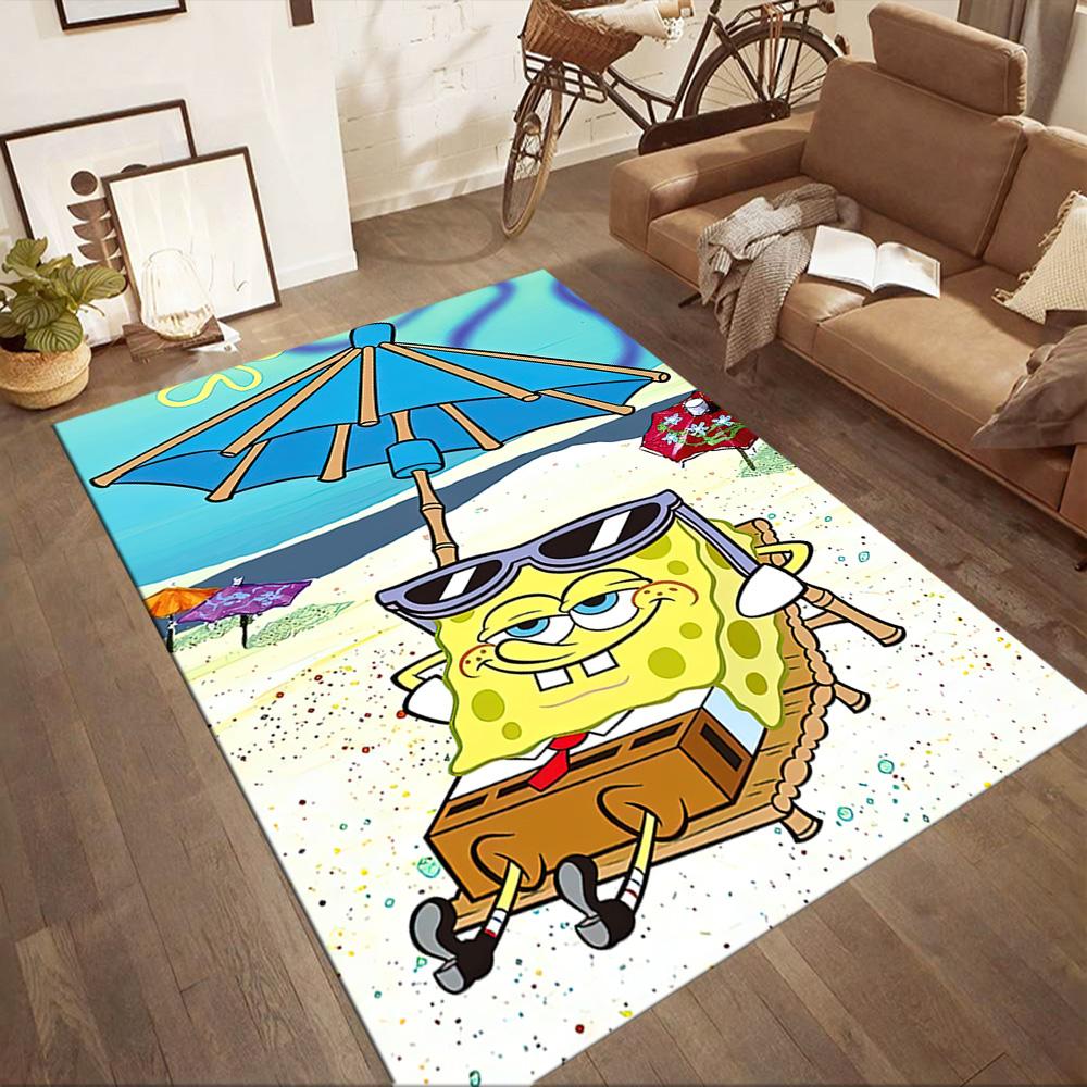 Spongebob And Friends Square Rugs Are a Great Choice for Living Rooms, Bedrooms, Home Décor, and As Gifts.