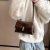 Fashion Small Square Bag For Women  Texture Commuting Underarm Bags For Work Retro Oil Wax Leather Shoulder Crossbody Pack