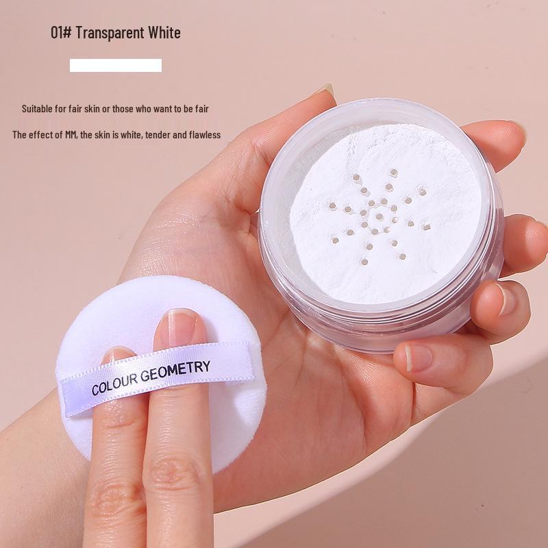 

Color Geometry Matte Loose Setting Powder: Oil Control, Long-lasting, Non-cakey Foundation for Dry Skin.