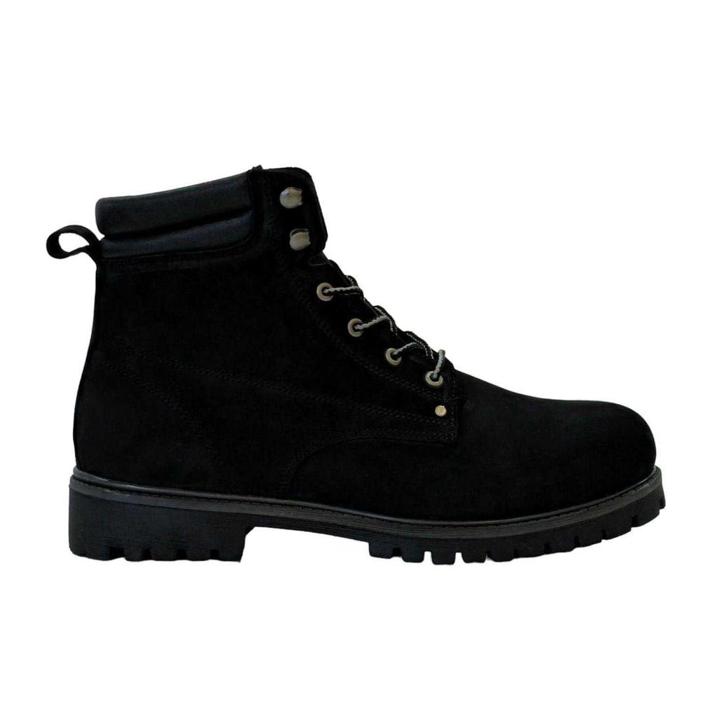 Nicholas Deakins Mens Ash Leather Padded Collar Ankle Boots