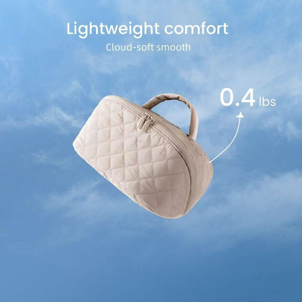 Bolsa de Maquillaje Amplia y Duradera para Mujer, Plano, Resistente al Agua, Neceser para Festival, Bolsas de Maquillaje para Artículos de Aseo y Pinceles