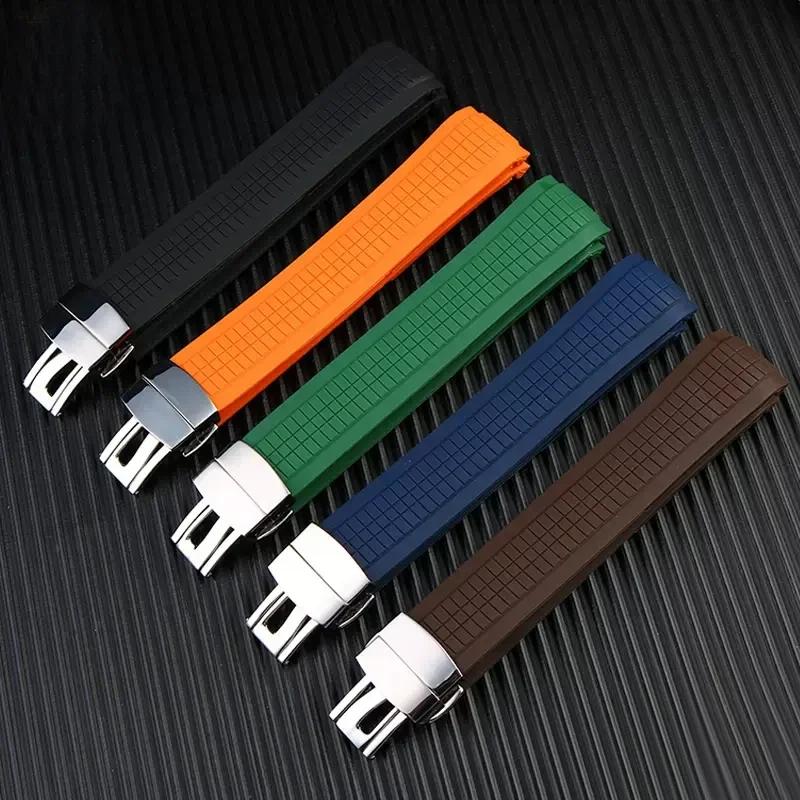 Watch Bands For Original Patek Philippe Grenade Rubber Strap Aquanaut Series 5164/5167 PP Durable Silicone Watch Strap 21mm