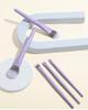 EIGSHOW Makeup Brush Professional Silver Ion Super Soft Fiber for Everyday with Portable Case 5-Piece Set, Grade, Treatment, Wool, Makeup, (Purple)