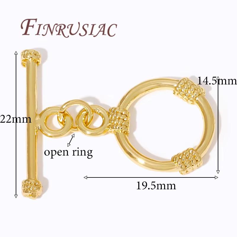 18K Gold Plated Toggle Clasps For Jewelry,Brass Metal Clasps For Bracelets,OT Clasp,Jewelry Making Supplies,DIY Accessories,