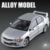Simulation 1/24 Scale Mitsubishi EV09 Street Version Alloy Car Model Collection Ornament Toy Vehicle Children Boy Gift Miniature
