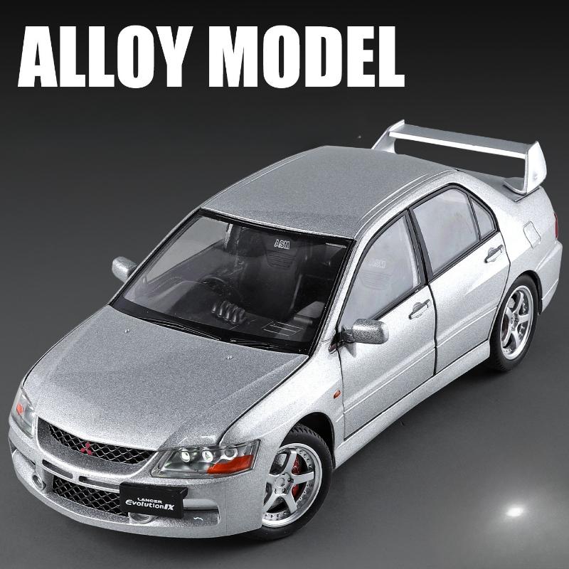 Simulation 1/24 Scale Mitsubishi EV09 Street Version Alloy Car Model Collection Ornament Toy Vehicle Children Boy Gift Miniature