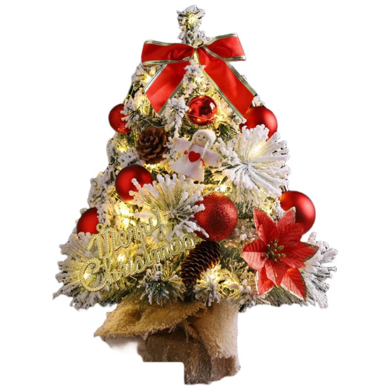 

Флокированное настольное украшение в виде рождественской елки