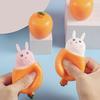 Cute Carrot Rabbit Squeeze Toy Unique Carrot Cup Stress Relief Fidget Toy Portable Sensory For Kids Adults Office Home Relax