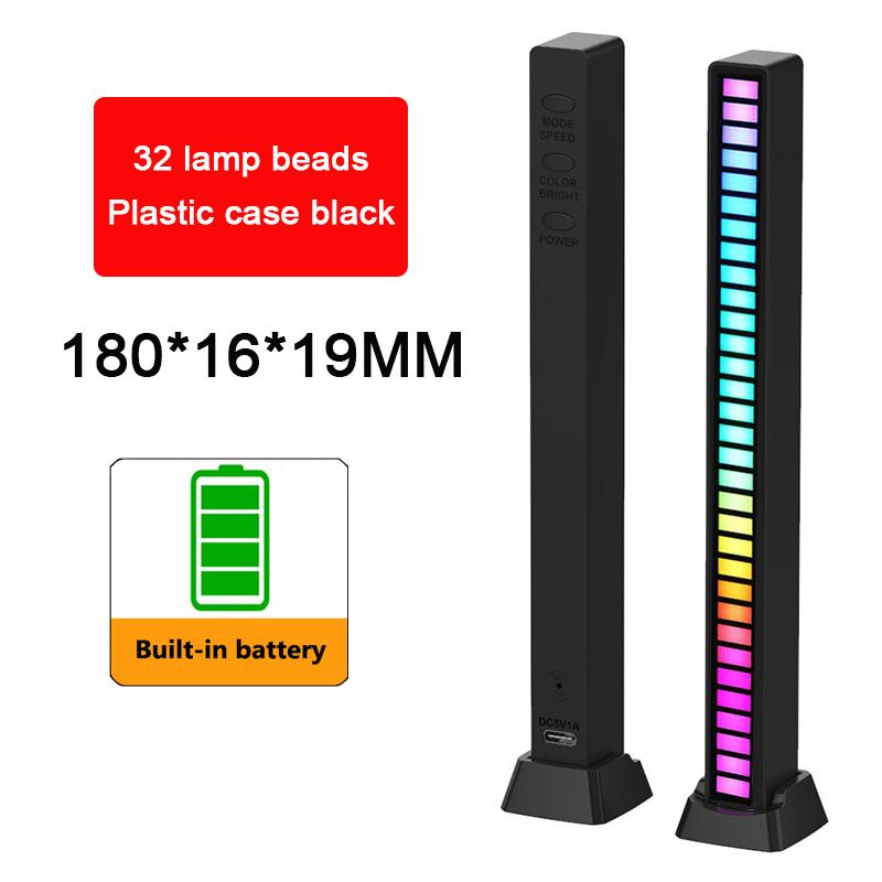 LED RGB Strip Light Music Sound Control Pickup Rhythm Ambient Lamp Atmosphere Night Lights For Bar Car Room TV Gaming Decoration