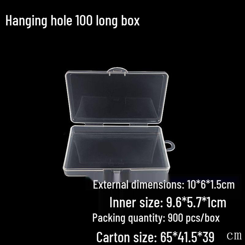 Square Transparent PP Plastic Storage Box for Electronics and Earbuds