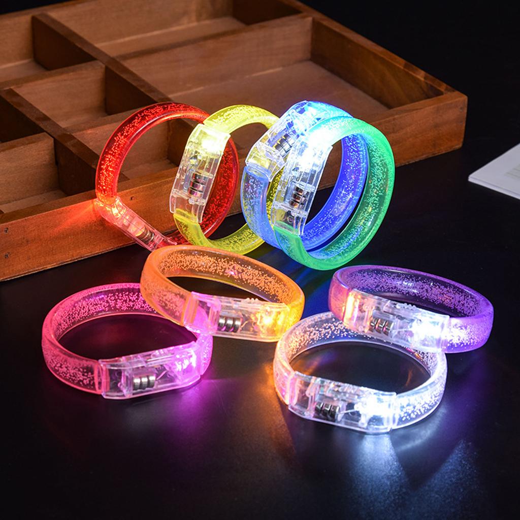 Packung mit 6 leuchtenden Armbändern für Kinderpartys Acryl LED Leuchtarmbänder Zubehör Festival Werbegeschenke Schmuck