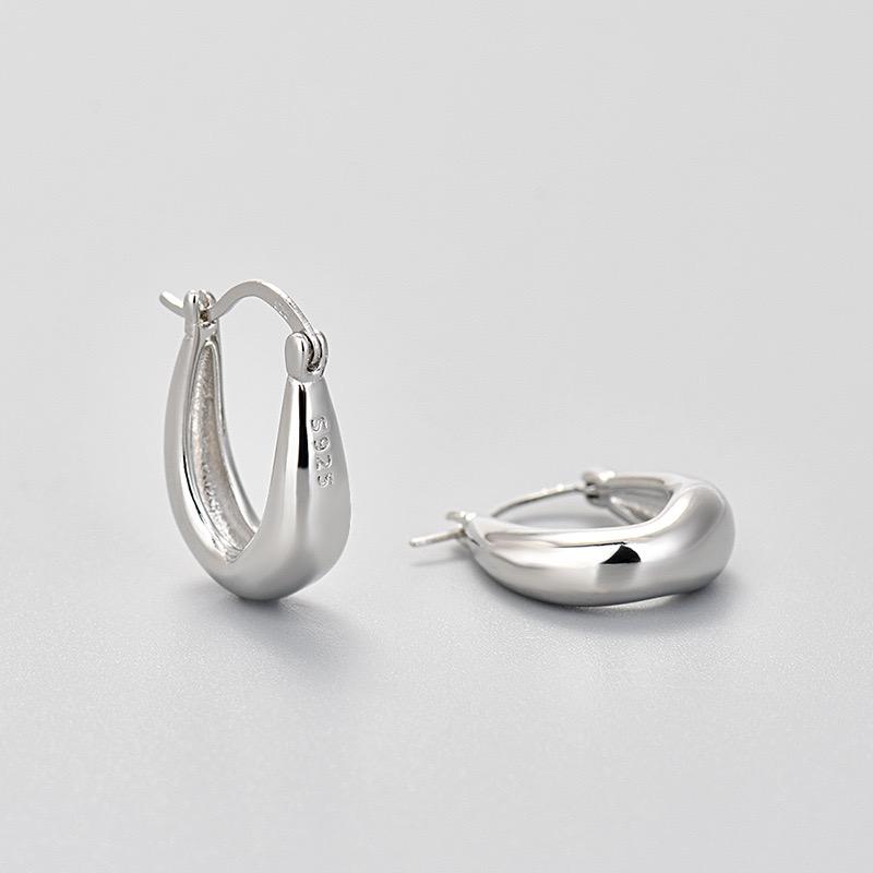 925 Sterling Silver Earrings For Women Trendy Gold Color Geometric Earring Jewelry Prevent Allergy Party Accessories Gift