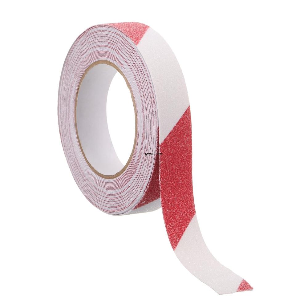 White-Red Twill Anti Slip Traction Tape 2.5cm/5cm*5m Non-Slip Grip Decal Non Skid Tread Safety Strip For Stair Step Scooter Deck