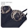 European-American Lace Backless Spaghetti Strap Dress - Sexy Bandage Patchwork Tight-Fit Skirt