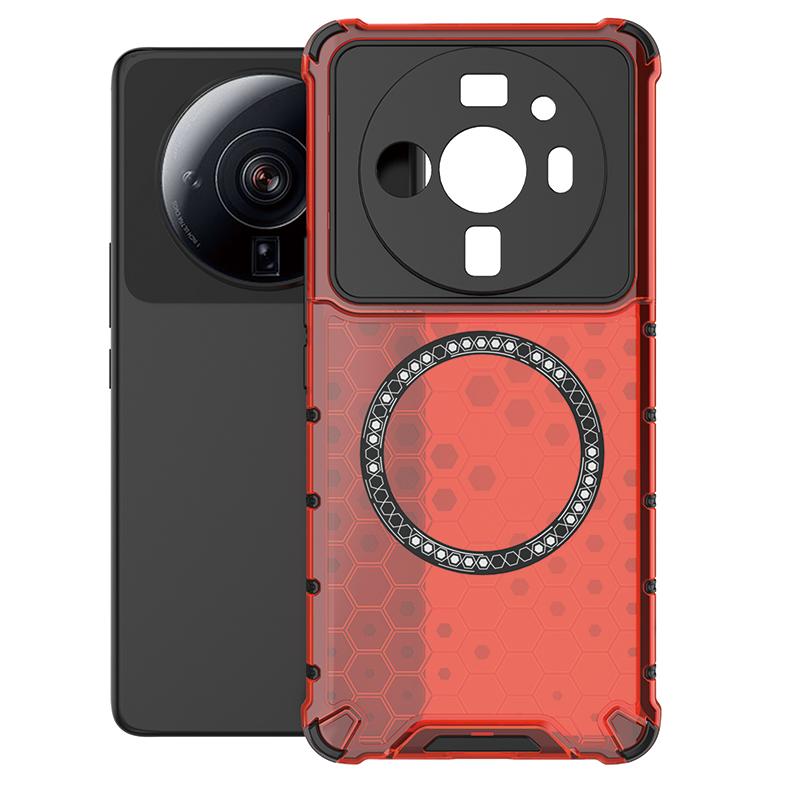 

Для xiaomi 12s Ultra Magnetic Ring Back Cover Phone Case Magsafe Ring Wireless Charge Lens Protect Shockproof Cover Cover Cases CHINA&For xiaomi 12X красный
