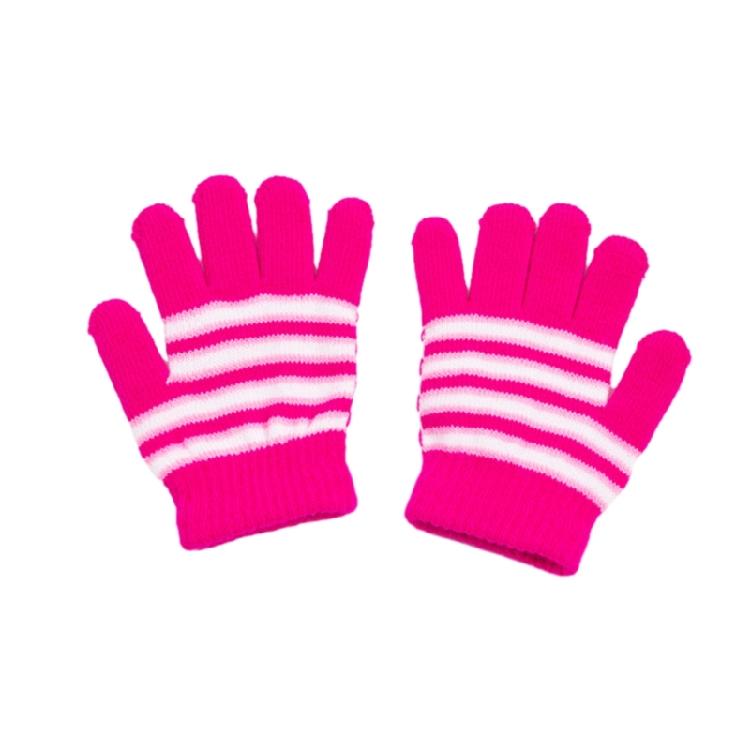 

Теплые перчатки с закрытыми пальцами для детей, полосатые, ветрозащитные, для улицы розы красного