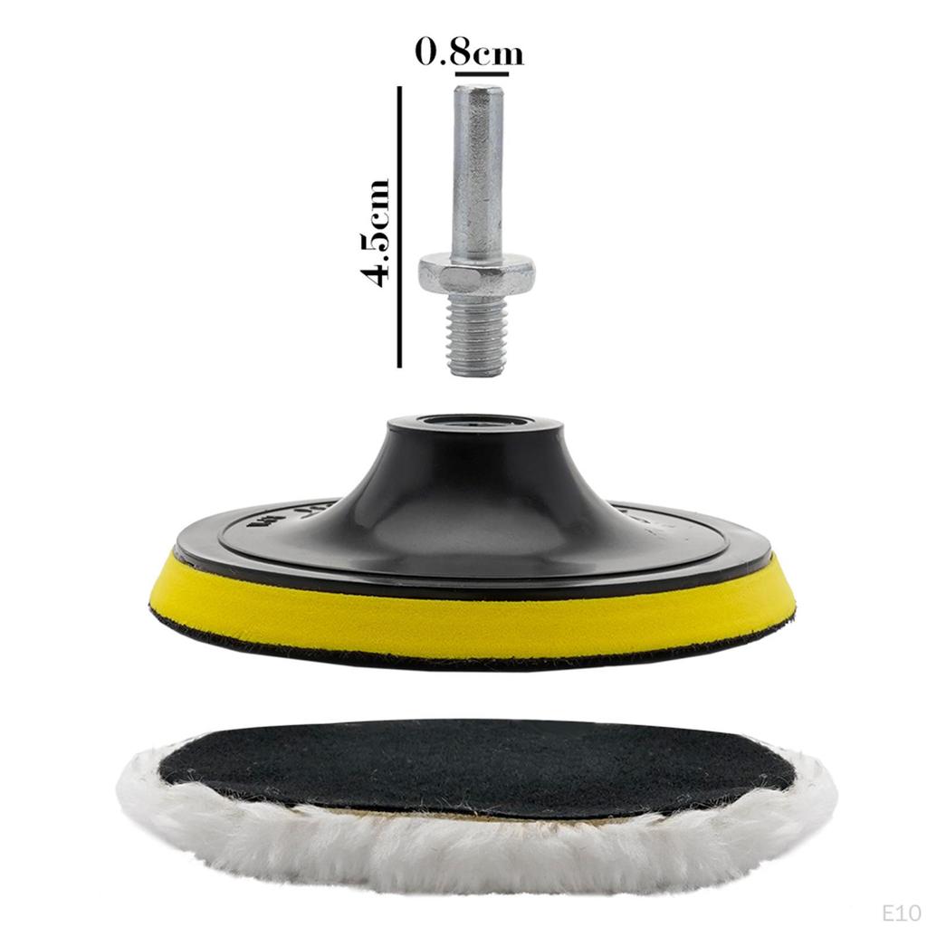 6 Pieces Car Buffing Polishing Pads Portable with Drill Adapter Buffer Polisher Pad for Sealing