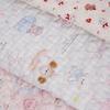 0.5m/1m Cartoon Printed Heart-shaped Quilted Cotton Fabric For Sewing Gloves Children's Cotton Jackets Makeup Bags DIY Fabric