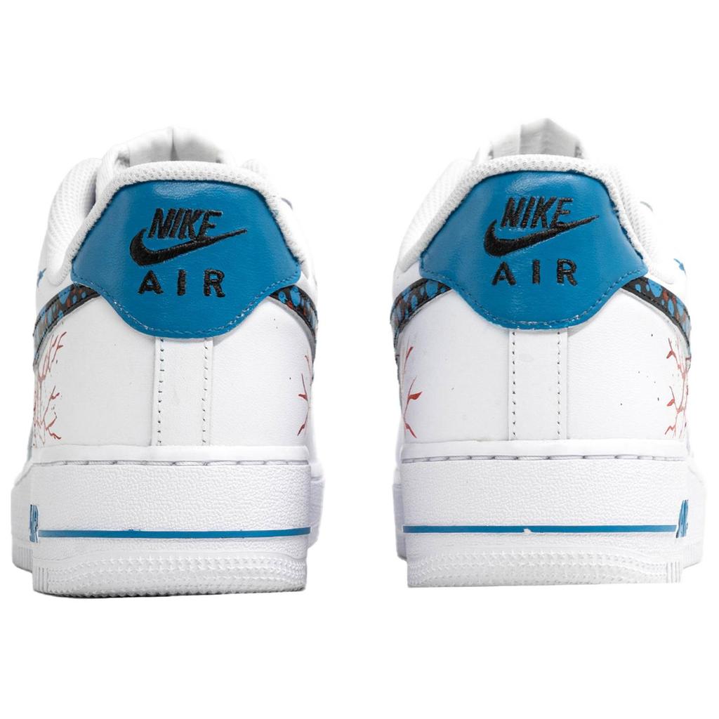Nike Air Force 1 Kaleidoscope, First, Shopping Bag Leather Abrasion Resistant Low top Skateboard Shoes Unisex CW2288-111(Team113-S-BOX)