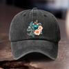 Pc Adjustable Hat with Turtle Floral Print Pattern Unisex Ideal Gift for Outdoor Activities Beach Vacation Travel Adventure