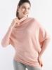 Korean Irregular Wool Patchwork Batwing Sleeve Sweater - Women's Autumn/Winter Loose Knitwear