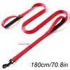 1.8m Two Handle Heavy Duty Nylon Dog Leash For Training Control Guard Rope Walking Cat Dog Harness Lead Reflective Night Safety
