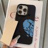 Couple Map Airplane Love Heart Phone Case for iPhone 17Air 16 15 14 13 12 11 Pro Max Long Distance Relationship Shockproof Cover