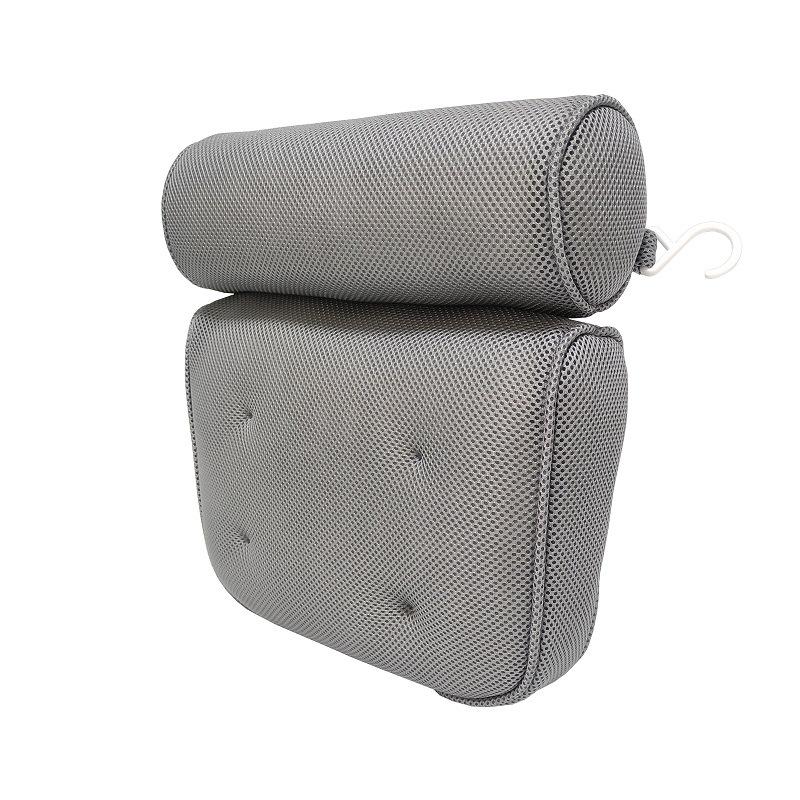 3D Mesh Bath Pillow with Suction Cups for Bathtub & SPA