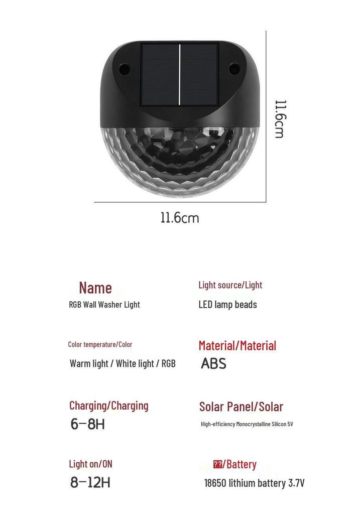 Waterproof Outdoor Solar Wall Lamp for Garden and Exterior Walls